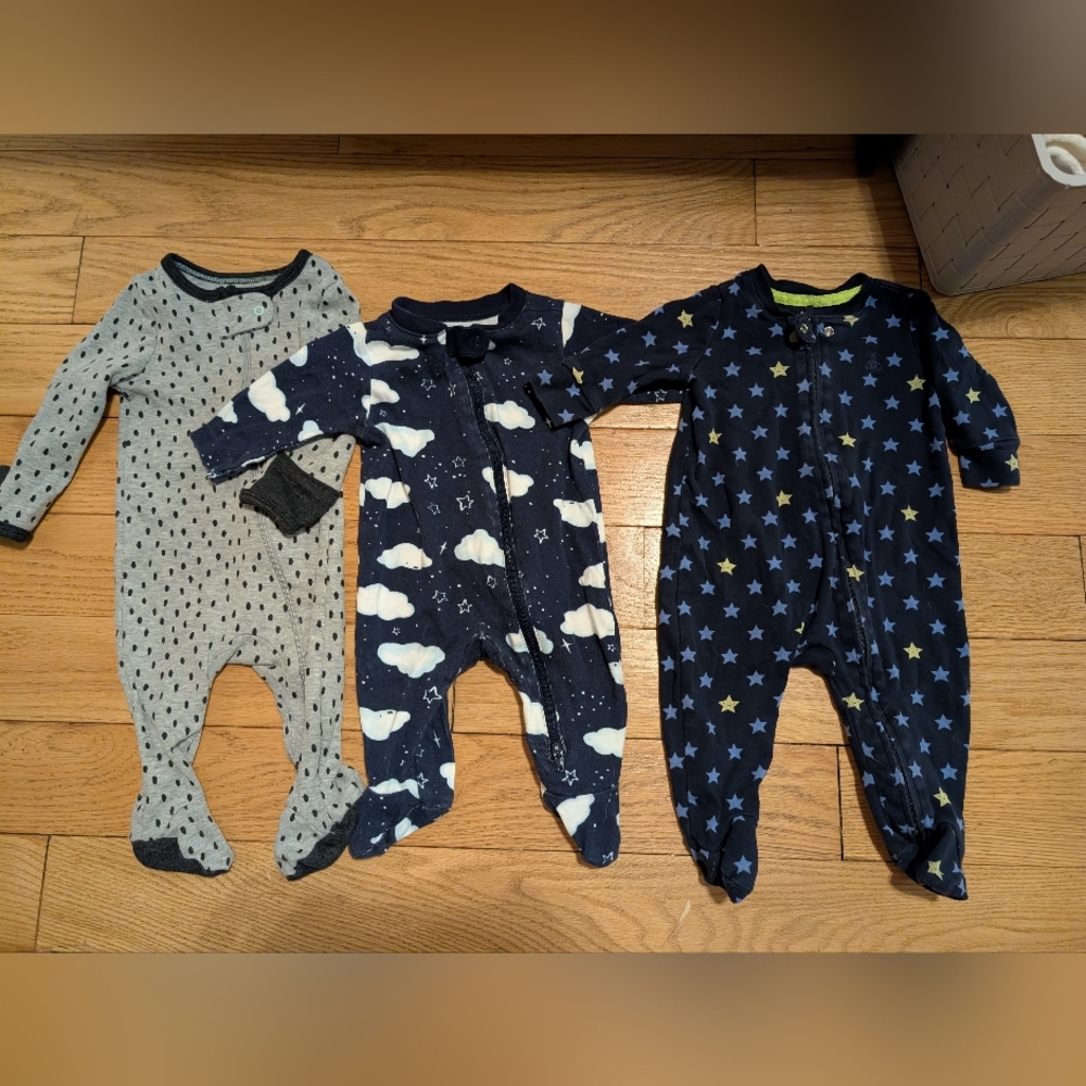 0-3m Zipper Footies Bundle